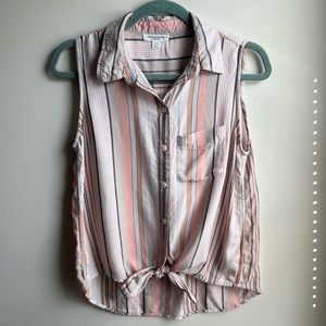 Nordstrom Striped Tie Tank